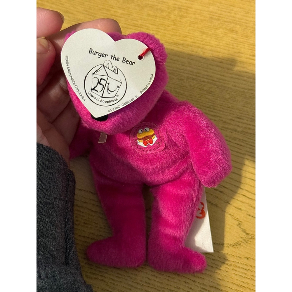 Burger the Bear, 2004 McDonald’s Ty Beanie Baby, Selling For $100+ - Picture 3 of 4